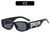 Casual Letter Color Block Ac Square Full Frame Kids Sunglasses