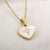 Casual Letter Stainless Steel Plating Inlay Shell Gold Plated Pendant Necklace