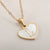 Casual Letter Stainless Steel Plating Inlay Shell Gold Plated Pendant Necklace