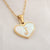 Casual Letter Stainless Steel Plating Inlay Shell Gold Plated Pendant Necklace