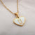 Casual Letter Stainless Steel Plating Inlay Shell Gold Plated Pendant Necklace