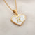 Casual Letter Stainless Steel Plating Inlay Shell Gold Plated Pendant Necklace