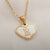 Casual Letter Stainless Steel Plating Inlay Shell Gold Plated Pendant Necklace