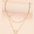 Casual Modern Style Circle Titanium Steel Polishing Plating 18k Gold Plated Layered Necklaces