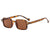 Casual Modern Style Leopard Ac Square Full Frame Women's Sunglasses