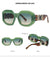 Casual Retro Color Block Ac Polygon Full Frame Glasses