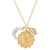 Casual Retro Constellation Stainless Steel Plating Hollow Out Inlay Opal Zircon 18k Gold Plated Pendant Necklace