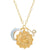 Casual Retro Constellation Stainless Steel Plating Hollow Out Inlay Opal Zircon 18k Gold Plated Pendant Necklace