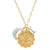 Casual Retro Constellation Stainless Steel Plating Hollow Out Inlay Opal Zircon 18k Gold Plated Pendant Necklace