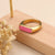 Casual Retro Lady Geometric Titanium Steel Enamel Plating Rings