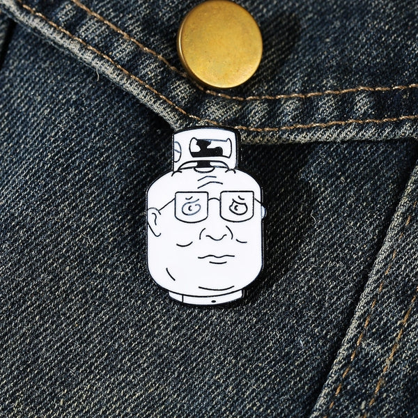 Casual Retro Pin Human Gas Cylinder Metal Unisex Brooches