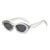 Casual Retro Simple Style Solid Color Ac Oval Frame Full Frame Women's Sunglasses