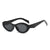 Casual Retro Simple Style Solid Color Ac Oval Frame Full Frame Women's Sunglasses