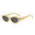 Casual Retro Simple Style Solid Color Ac Oval Frame Full Frame Women's Sunglasses