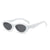 Casual Retro Simple Style Solid Color Ac Oval Frame Full Frame Women's Sunglasses