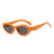 Casual Retro Simple Style Solid Color Ac Oval Frame Full Frame Women's Sunglasses