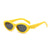 Casual Retro Simple Style Solid Color Ac Oval Frame Full Frame Women's Sunglasses