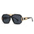 Casual Retro Solid Color Pc Square Full Frame Men's Sunglasses