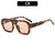 Casual Retro Sports Spot Leopard Pc Square Full Frame Women's Sunglasses