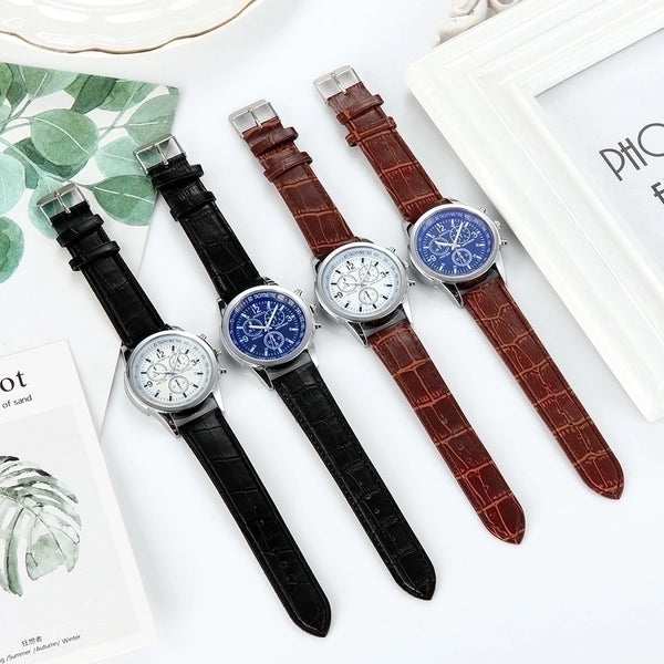 Casual Round Buckle Quartz Men's Watches