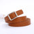 Casual Round Pu Leather Alloy Metal Button Belt