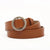 Casual Round Pu Leather Alloy Metal Button Belt