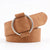 Casual Round Pu Leather Iron Women'S Leather Belts