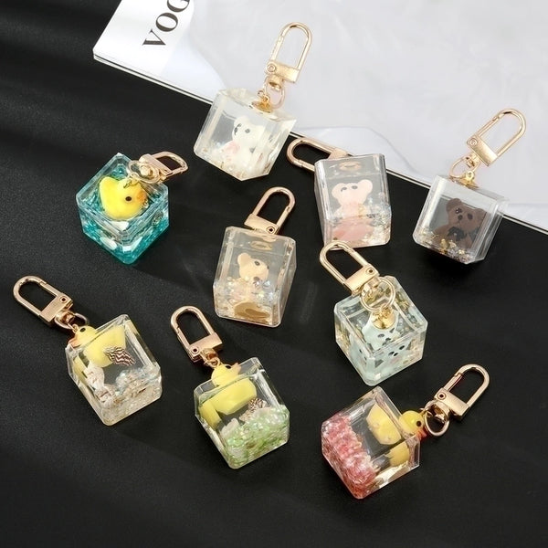 Casual Simple Style Animal Bear Duck Arylic Alloy Resin Bag Pendant Keychain