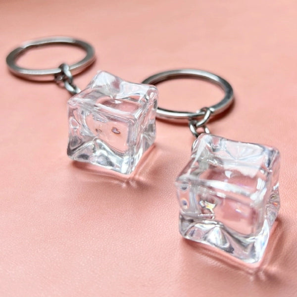 Casual Simple Style Classic Style Ice Cube Alloy Keychain