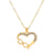 Casual Simple Style Cross Infinity Heart Shape Titanium Steel Copper Plating Hollow Out Inlay Crystal Rhinestones Zircon 18k Gold Plated Gold Plated Silver Plated Pendant Necklace