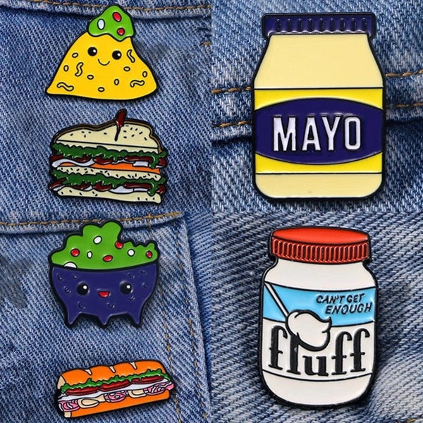 Casual Simple Style Food Alloy Stamping Stoving Varnish Plating Unisex Brooches