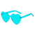 Casual Simple Style Heart Shape Acrylic Polygon Frameless Women's Sunglasses