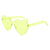 Casual Simple Style Heart Shape Acrylic Polygon Frameless Women's Sunglasses