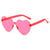 Casual Simple Style Heart Shape Acrylic Polygon Frameless Women's Sunglasses