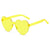 Casual Simple Style Heart Shape Acrylic Polygon Frameless Women's Sunglasses