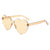 Casual Simple Style Heart Shape Acrylic Polygon Frameless Women's Sunglasses