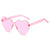 Casual Simple Style Heart Shape Acrylic Polygon Frameless Women's Sunglasses