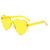 Casual Simple Style Heart Shape Acrylic Polygon Frameless Women's Sunglasses