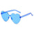 Casual Simple Style Heart Shape Acrylic Polygon Frameless Women's Sunglasses