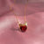 Casual Simple Style Heart Shape Crown Stainless Steel Inlay Zircon 18k Gold Plated Pendant Necklace