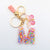 Casual Simple Style Letter Flower Butterfly Plastic Resin Sequins Epoxy Bag Pendant Keychain