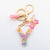 Casual Simple Style Letter Flower Butterfly Plastic Resin Sequins Epoxy Bag Pendant Keychain