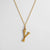 Casual Simple Style Letter Stainless Steel Plating Gold Plated Silver Plated Necklace