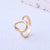 Casual Simple Style Oval Stainless Steel Plating 18k Gold Plated Open Rings