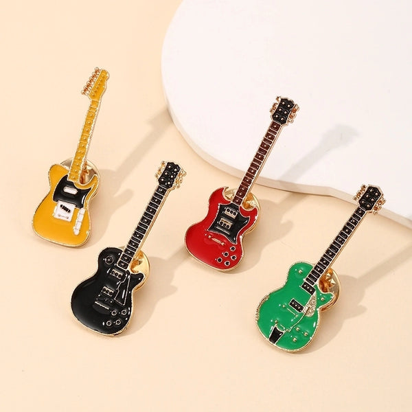 Casual Simple Style Pin Guitar Alloy Enamel Unisex Brooches