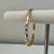 Casual Simple Style Round Square Stripe Stainless Steel Plating Inlay Zircon 18k Gold Plated Bangle