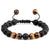 Casual Simple Style Round Volcanic Rock Tiger Eye Beaded Bracelets