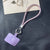 Casual Minimalist Solid Color Net Rope Rhinestone Mobile Phone Lanyard Keychain