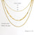 Casual Simple Style Solid Color Stainless Steel Layered Plating 18k Gold Plated Layered Necklaces