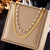 Casual Simple Style Solid Color Titanium Steel Beaded Pearl Plating 18k Gold Plated Layered Necklaces